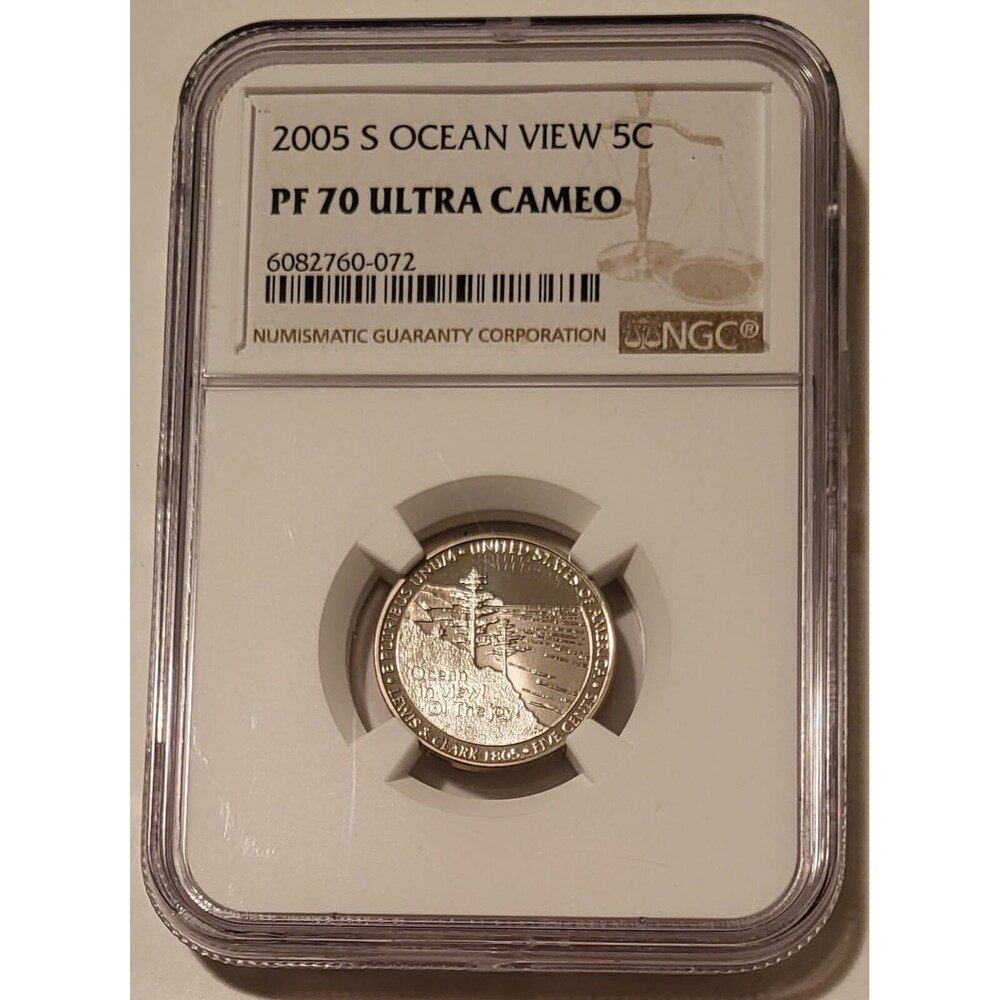 2005 S Jefferson Nickel Ocean View Proof PF70 UC NGC